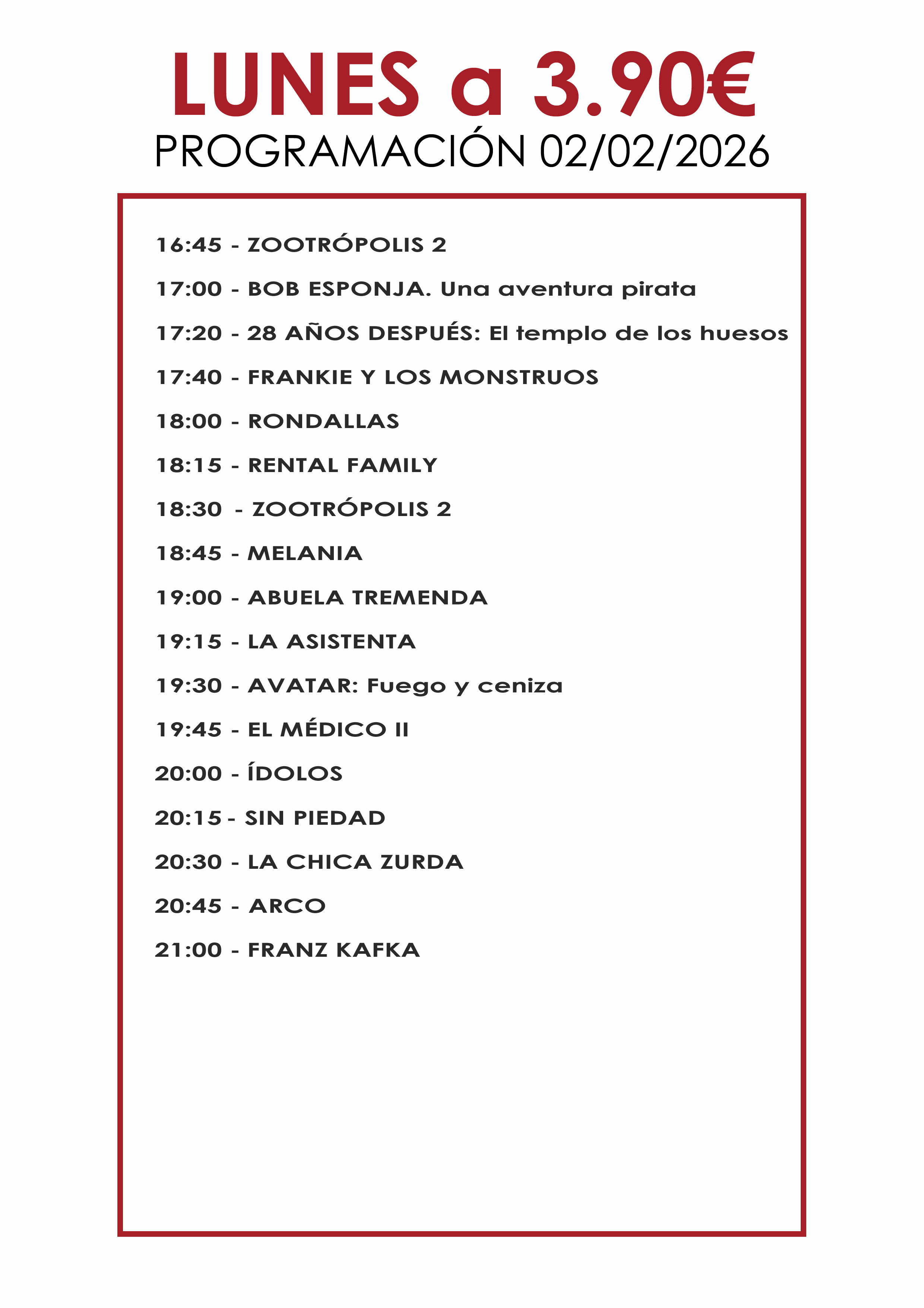 lunes a 3,9 euros en Cuadernillos