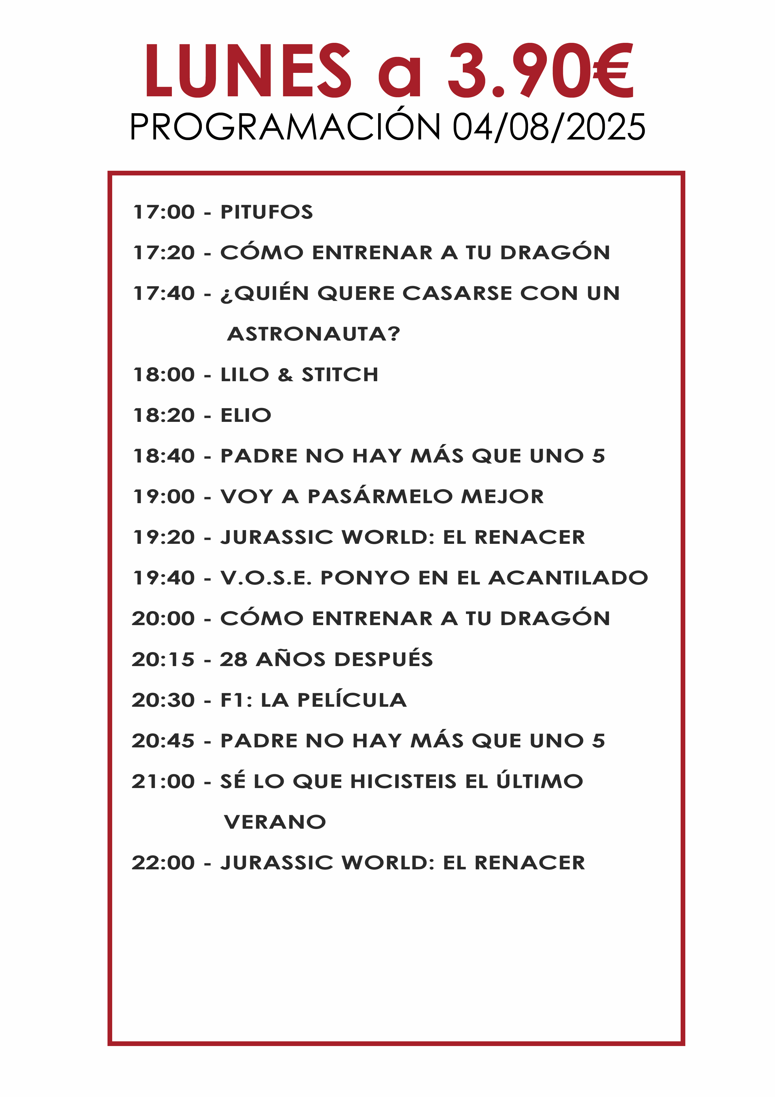 lunes a 3,9 euros en Cuadernillos