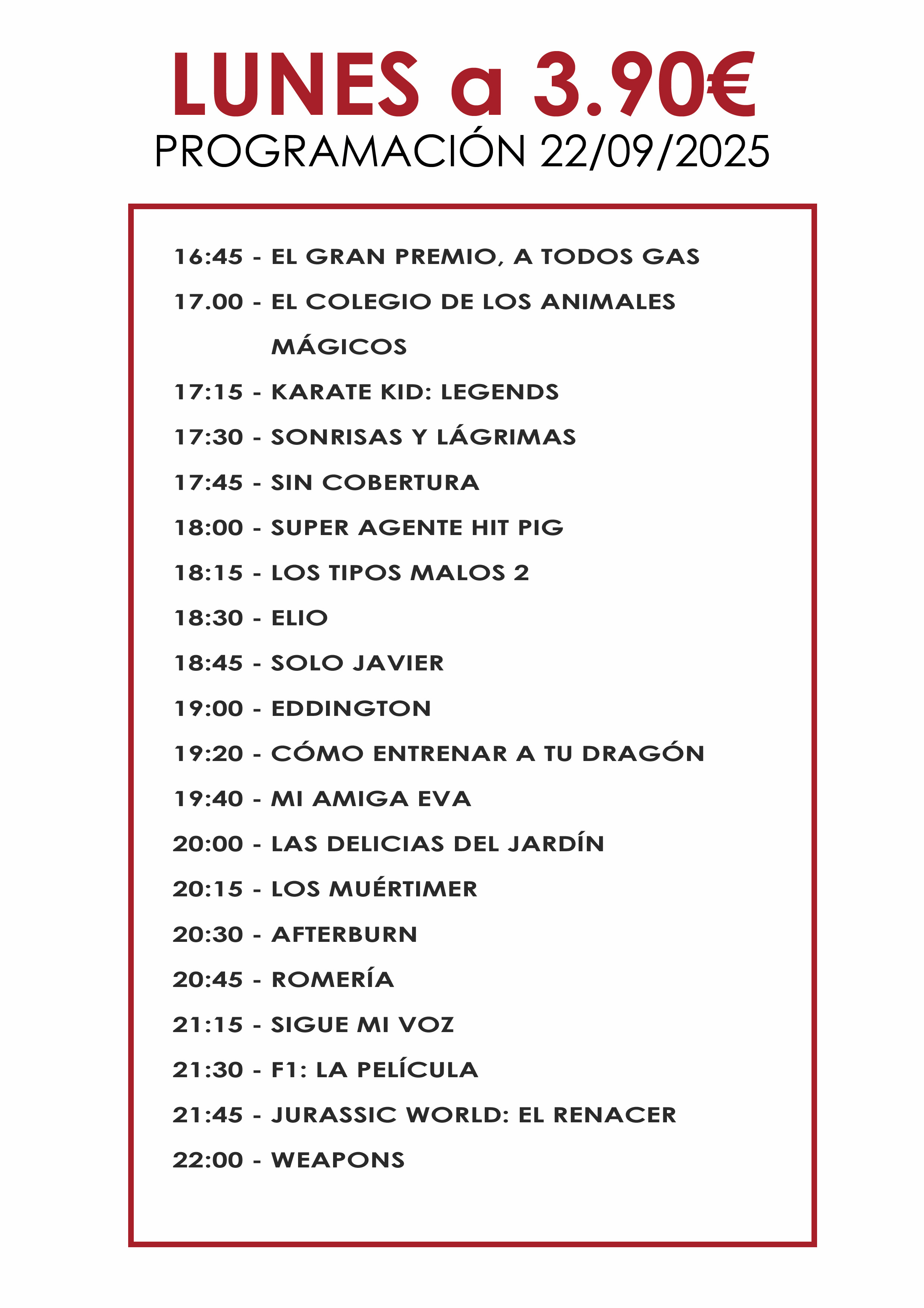 lunes a 3,9 euros en Cuadernillos