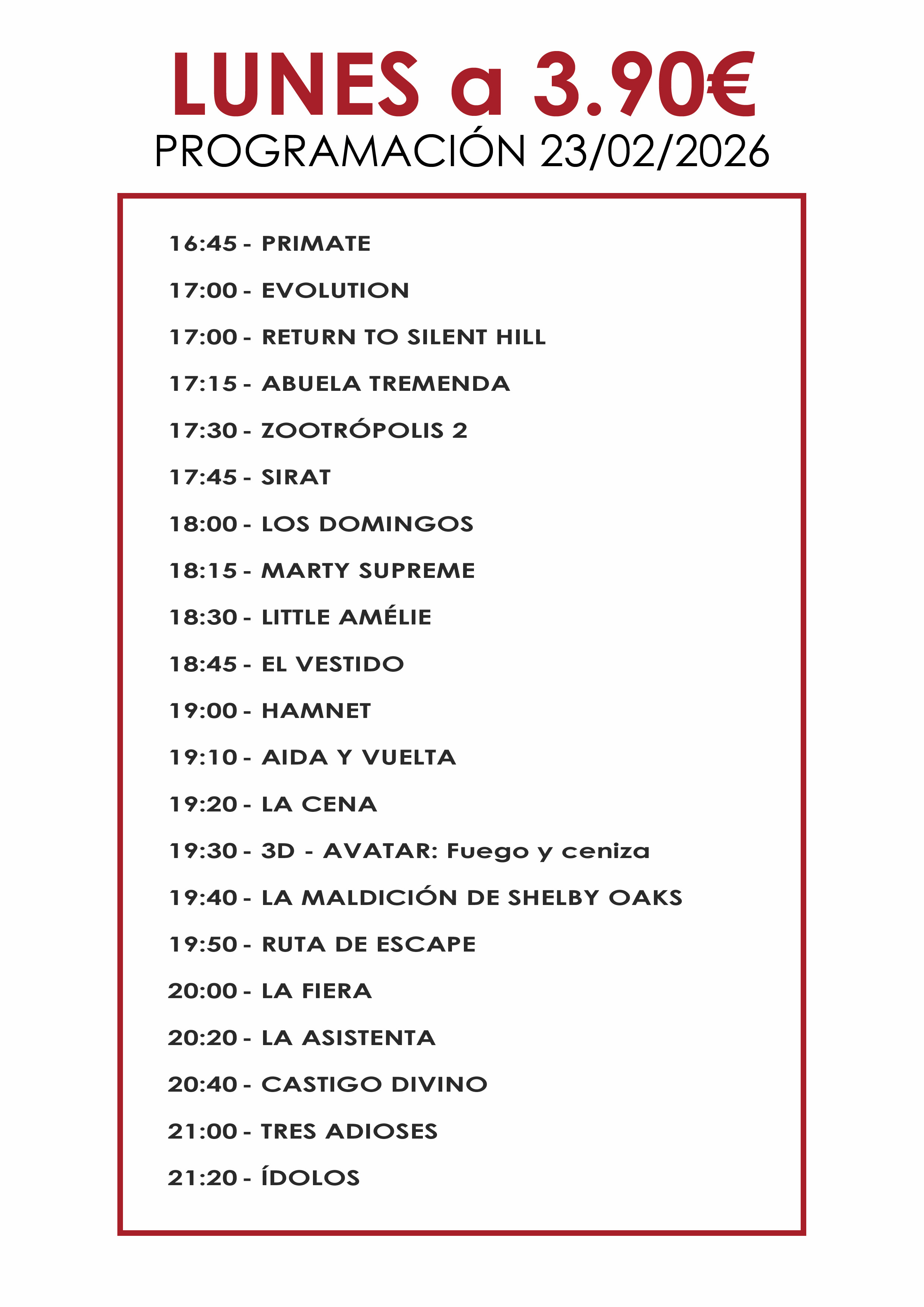 lunes a 3,9 euros en Cuadernillos