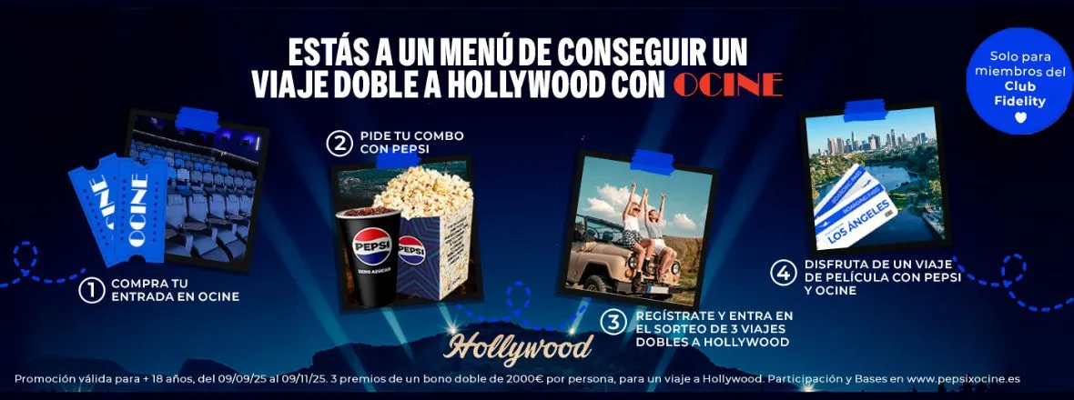 Sorteo Pepsi x Oxine - Viaje a Hollywood